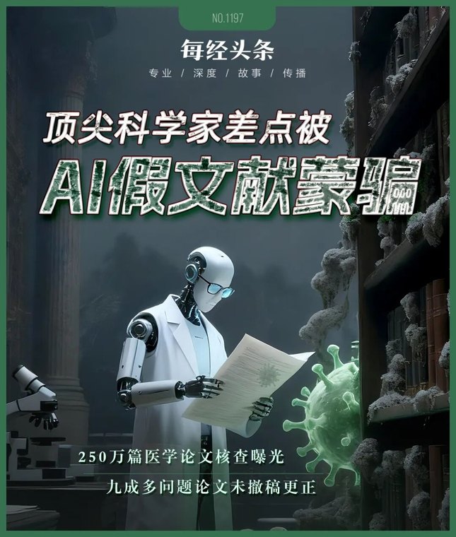 AI催生生物医学科研危机顶尖科学家差点被AI假文献蒙骗,每经独家对话亲历者、《柳叶刀》文章作者Maxim Topaz